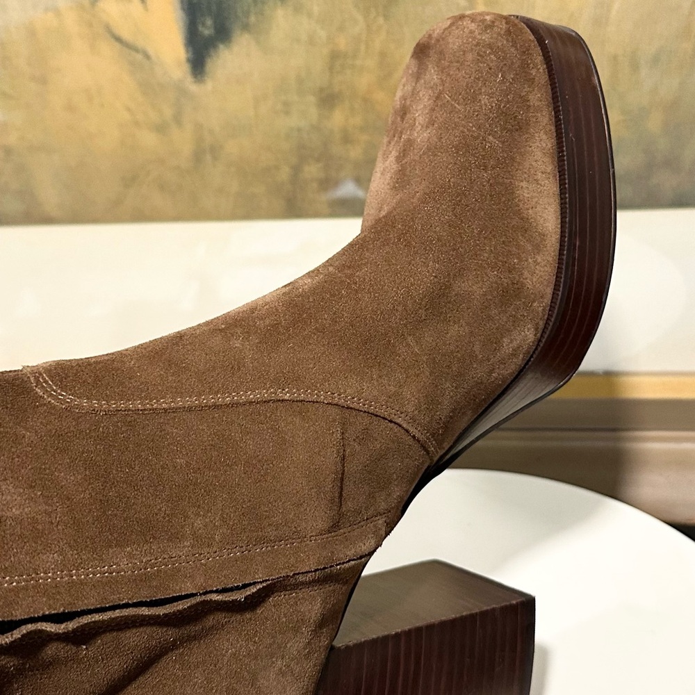 🌸MARC FISHER🌸 Marysa Block Heel Platform Bootie In Brown Size: 11M - Picture 10 of 15